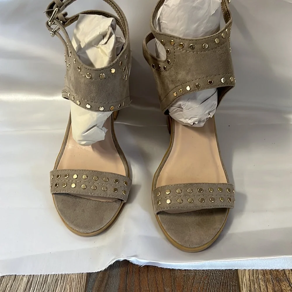 Soda heeled sandals, worn one time! Excellent condition!